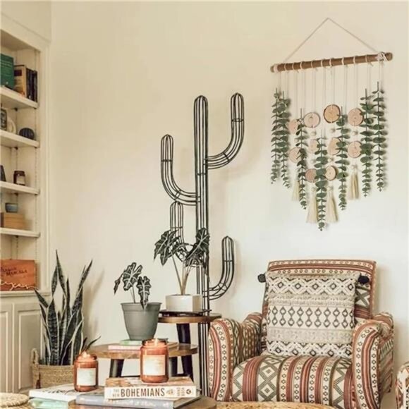 Artificial Eucalyptus Wall Decor Fake Greenery Leaves Stems Wall Hanging Plants - Picture 6 of 7